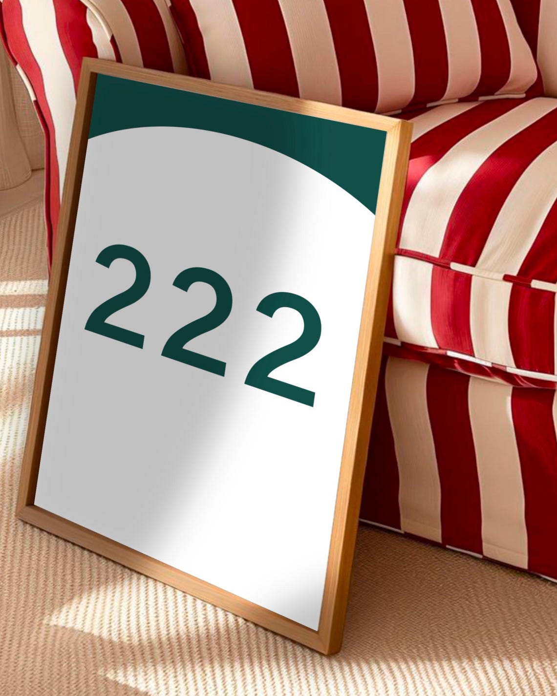 Squid Game Player 222 Number Poster Minimalist Green Tracksuit Art