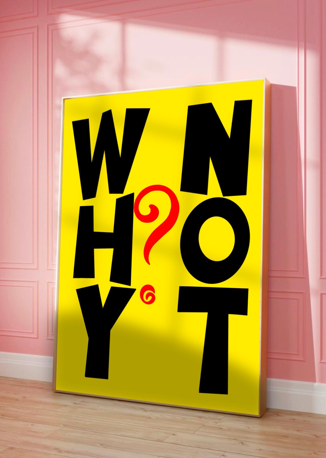 Inspirational Why Not Quote Poster Modern Typography Art