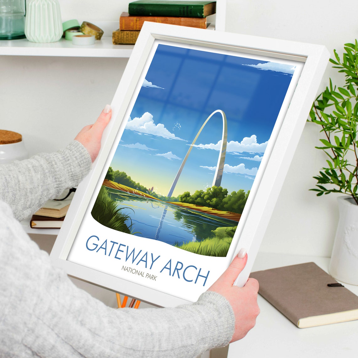 Gateway Arch St Louis National Park Riverside Landmark Poster - Image 4