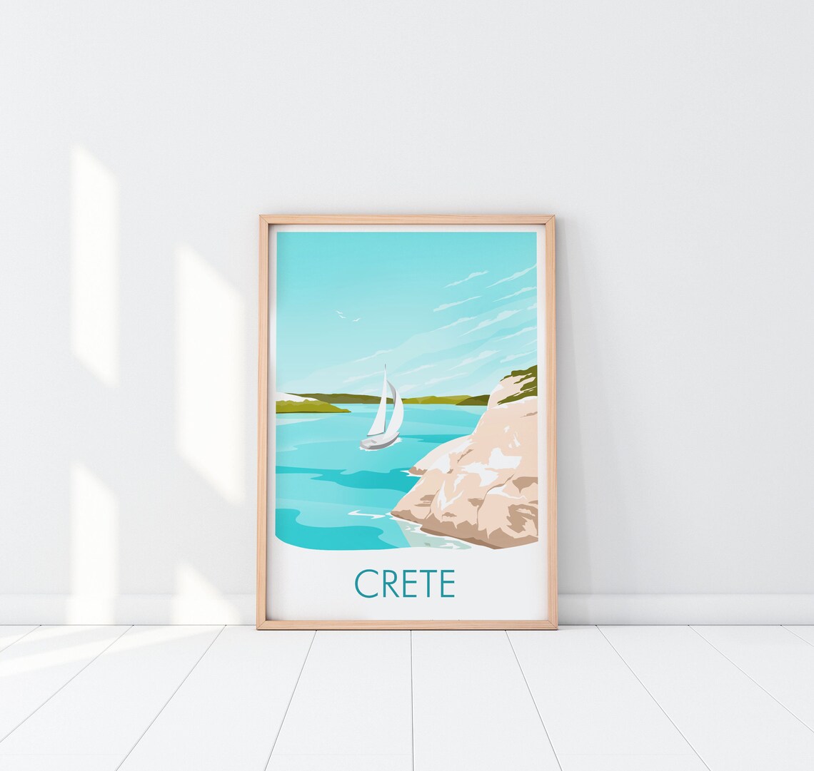 Crete Greece Travel Poster, Place-Inspired Wall Art - Image 3