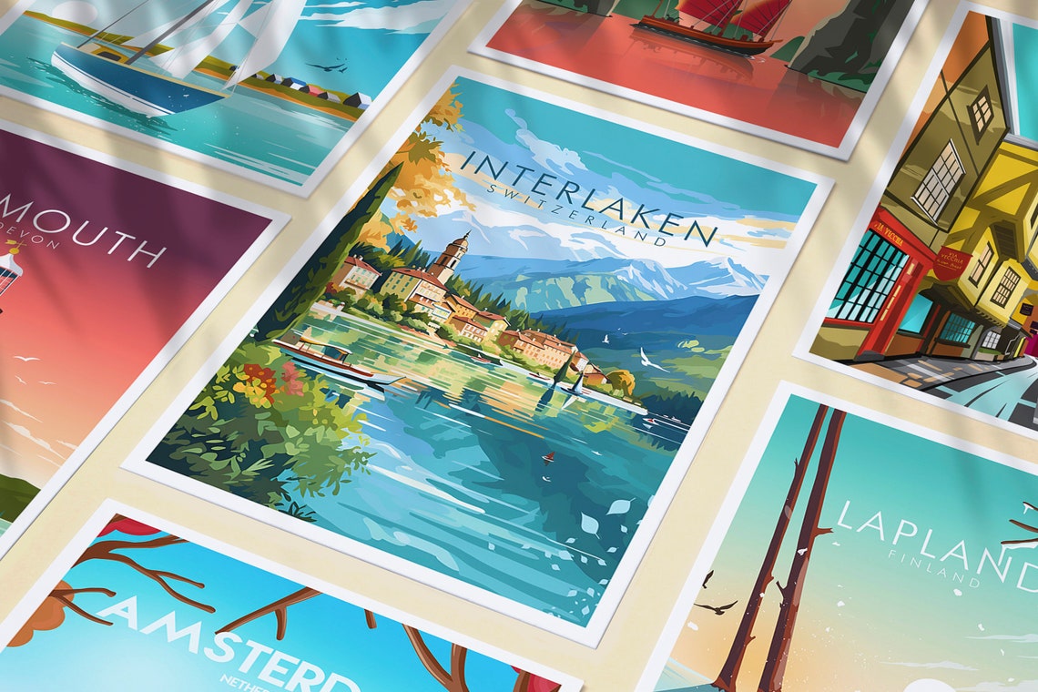 Interlaken Print Switzerland Travel Print - Image 3