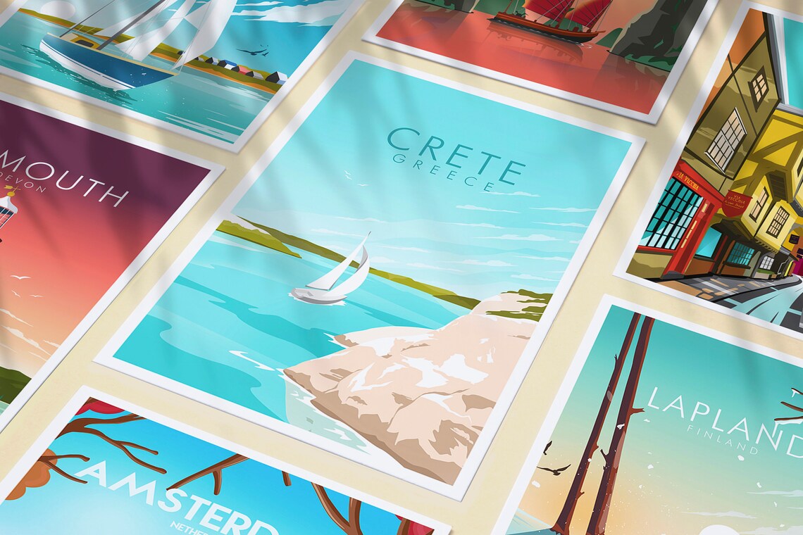 Crete Travel Poster, Modern Island Decor - Image 3