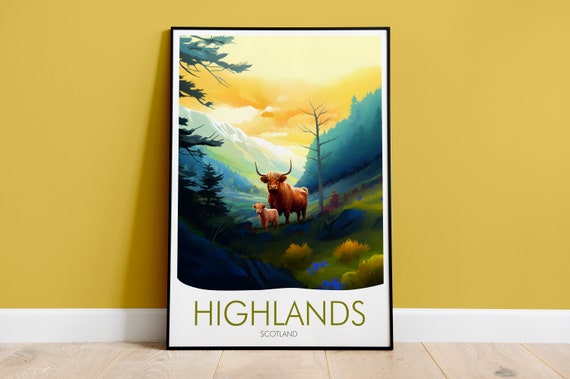 Scotland Travel Print, Scottish Highlands