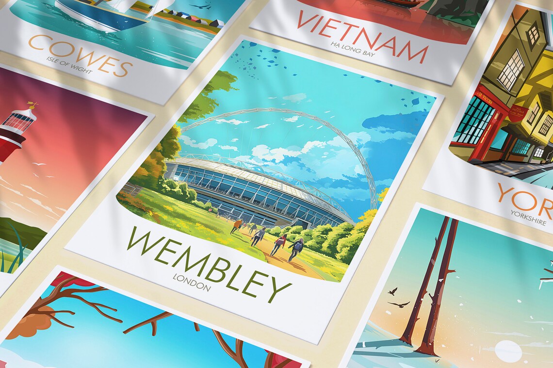 Wembley Stadium London Arch Football Fans England Matchday Poster - Image 3