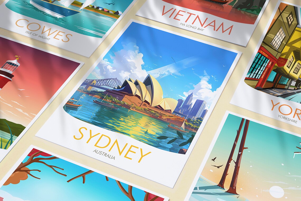 Sydney Australia Travel Poster, Place Print - Image 3