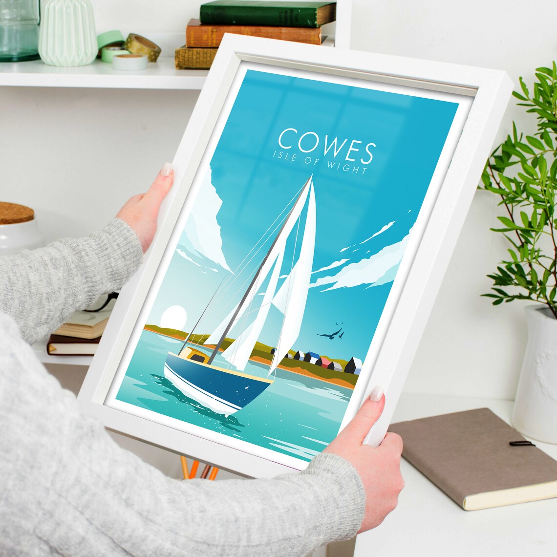 Isle Of Wight Cowes Travel Poster, Coastal Place - Image 4