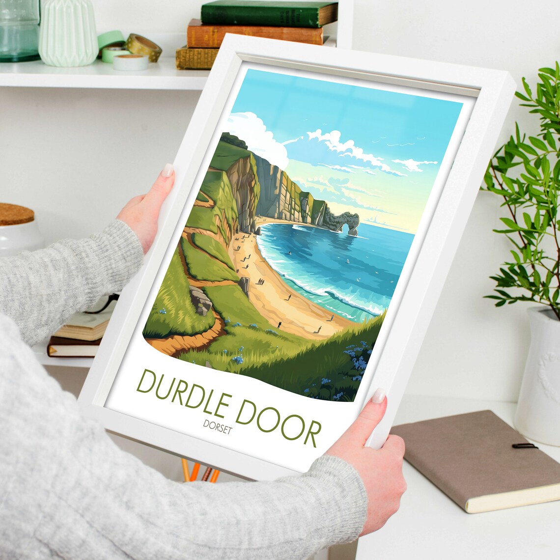 Durdle Door Dorset England Limestone Arch Beach Coastline Poster - Image 4