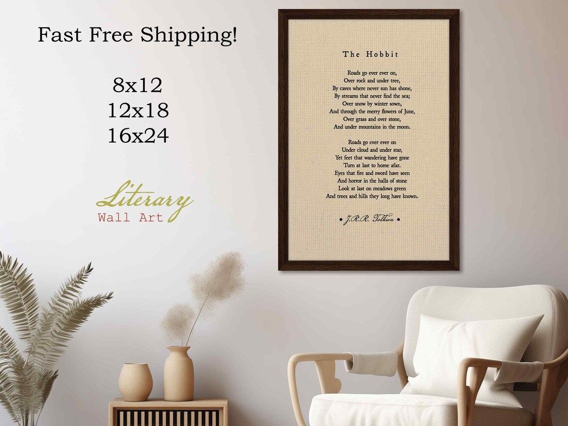The Hobbit Roads Go Ever On Tolkien-Inspired Art Print - Image 4