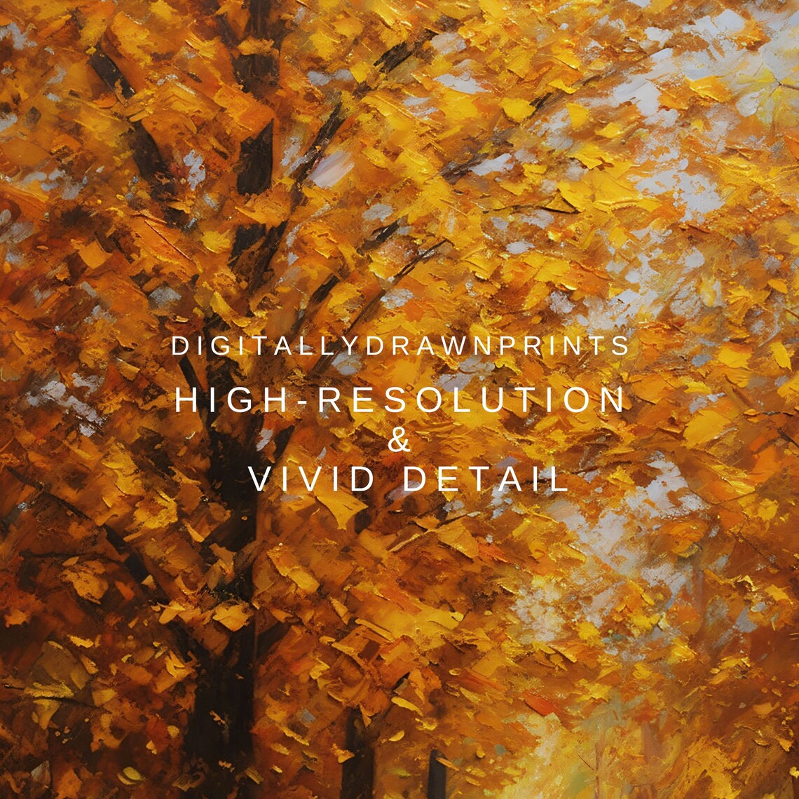 Autumn Landscape Painting Vintage Seasonal Wall Art - Image 2
