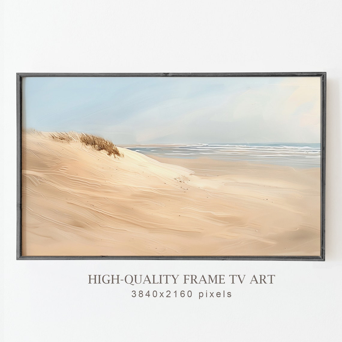 Sandy Beach Dunes Serene Shoreline Ocean View Coastal Poster - Image 4