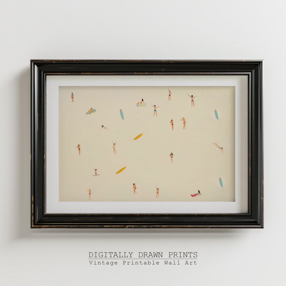 Abstract Coastal Summer Beach Art Print, Modern Boho - Image 2