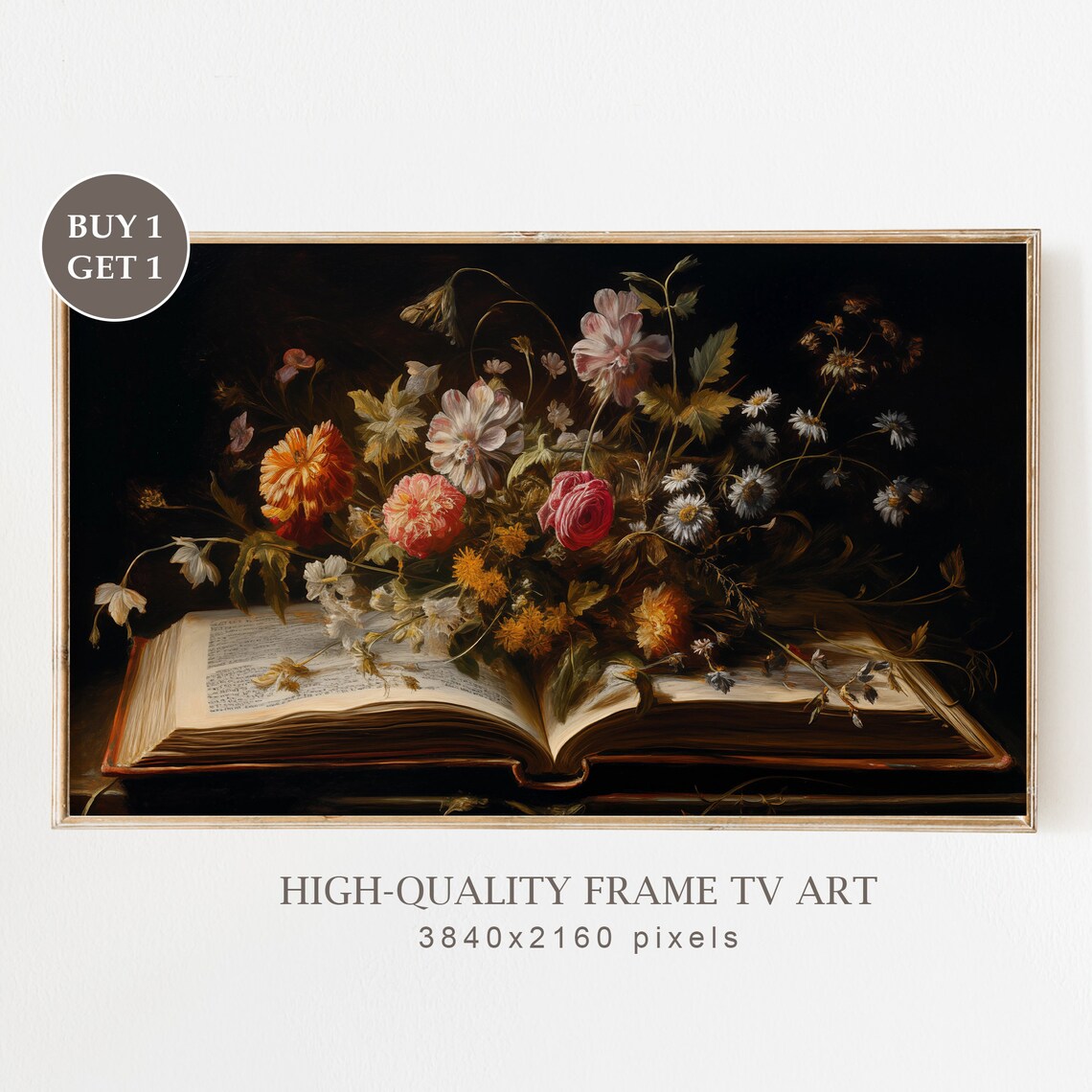 Dark Academia Botanical Gothic Wall Art Print