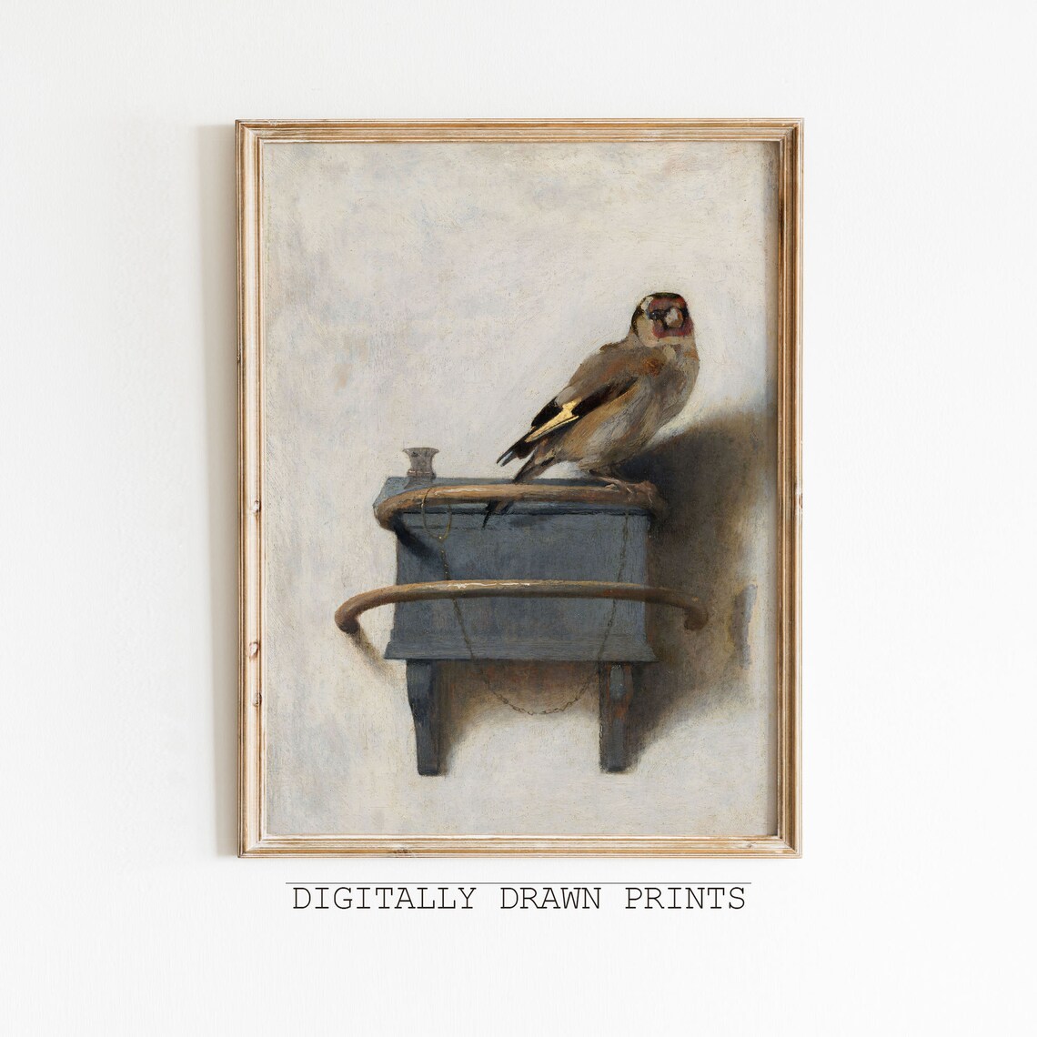 Vintage Bird Art Print, Moody Still Life