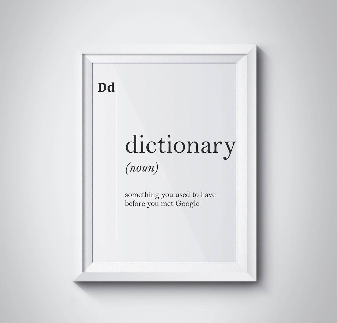 Dictionary Funny Modern Definition Typography Quote Humor Wall Art