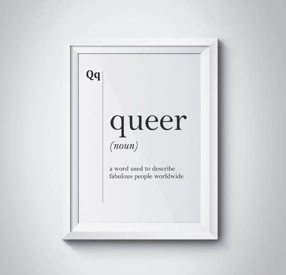 Queer Funny Dictionary Definition Typography Pride Quote Poster