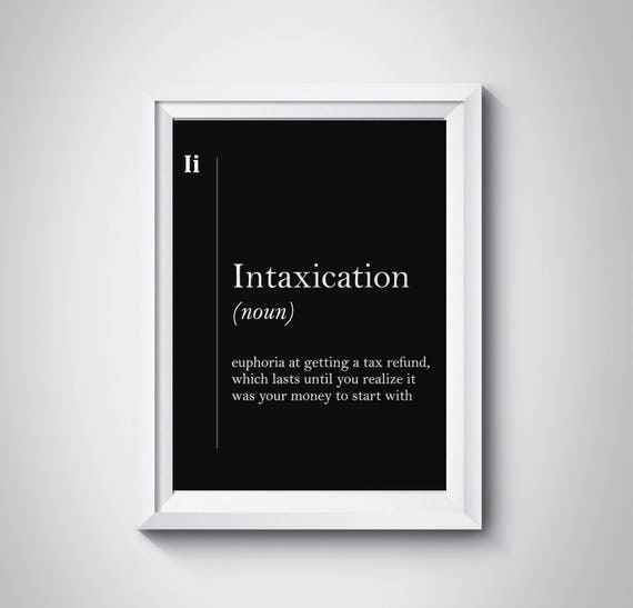 Tax Refund Definition Print Auditor Boss Businessman Gift Accountant Gift Funny Black And White Poster Scandinavian Minimalism Dictionary