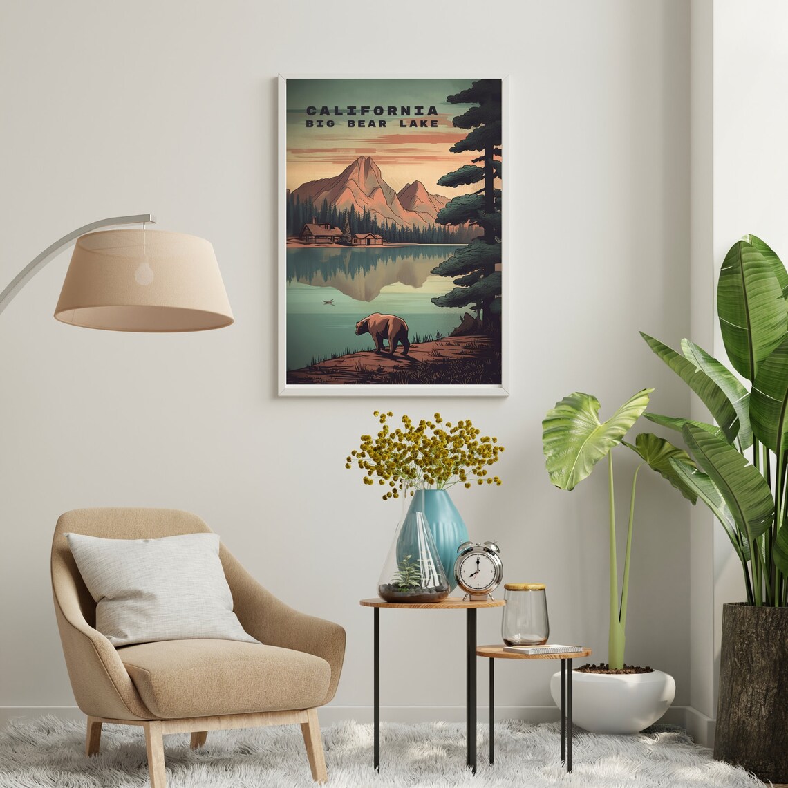 Big Bear Lake Travel Poster, Living Room Decor - Image 4