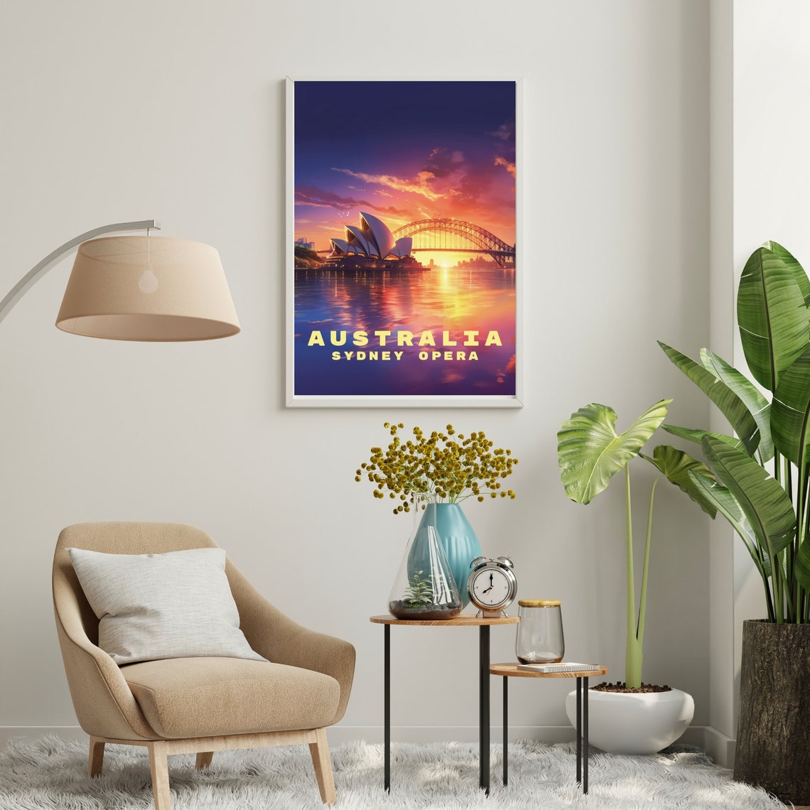 Sydney Opera House at Sunset Australia Harbour Travel Poster - Image 4