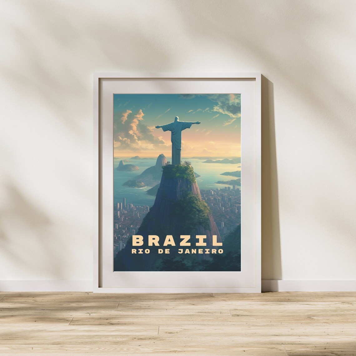 Iconic Christ the Redeemer Rio de Janeiro Brazil Travel Poster - Image 3