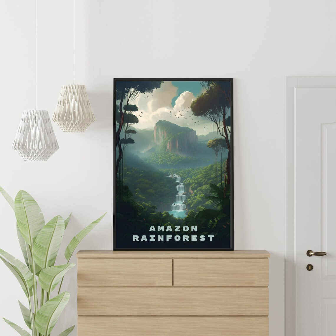Amazon Rainforest Travel Poster, Brazil Living Room