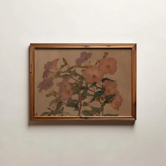 Vintage Floral Print Cottagecore Flower Wall Art Digital Download