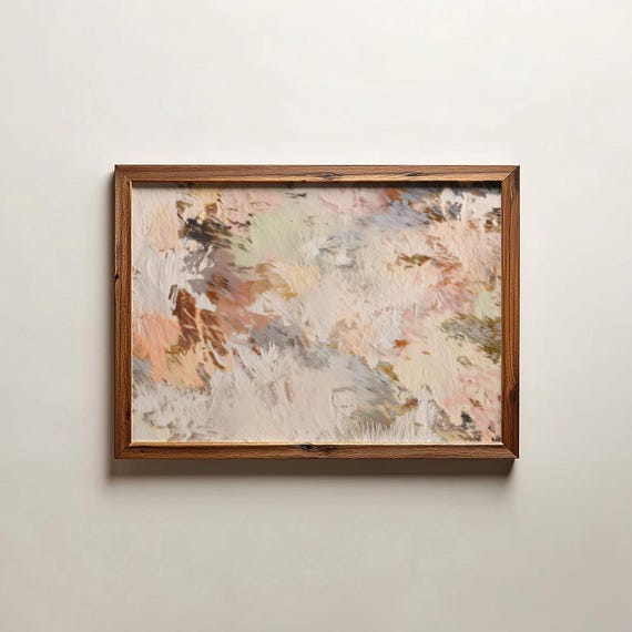 Pastel Colors Abstract Textured Painting