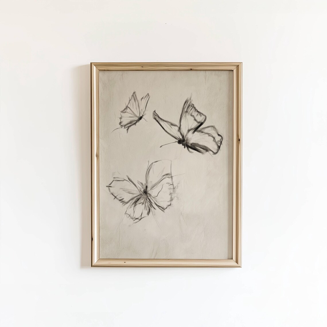 Vintage Butterfly Sketch, Insect Art Print