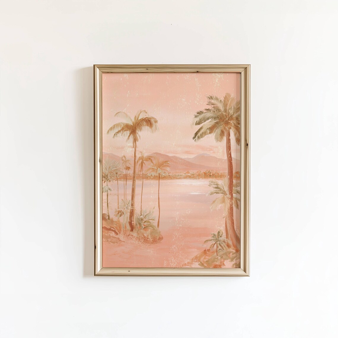 Beach View Art Print, Coastal Minimalist Summer