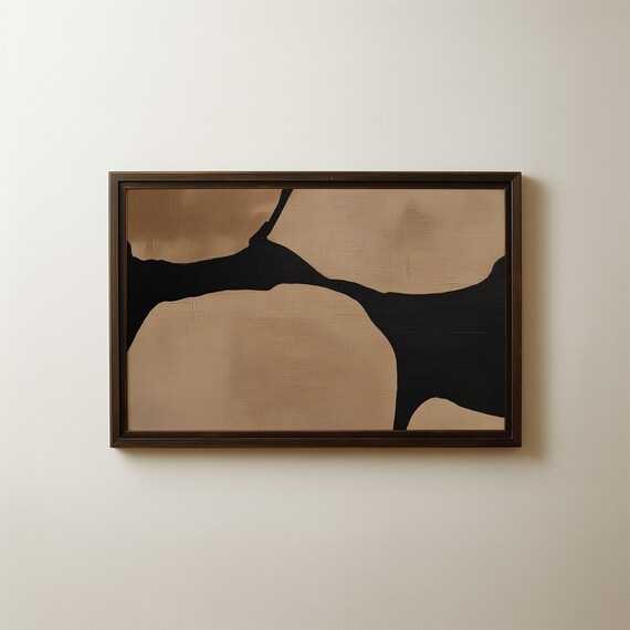 Abstract Wall Art Neutral Tones Printable Poster Serene Contemporary Decor For Modern Home