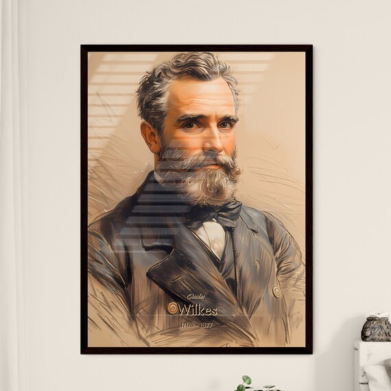 Charles Wilkes 1798 to 1877 Explorer Vintage Portrait Art Poster