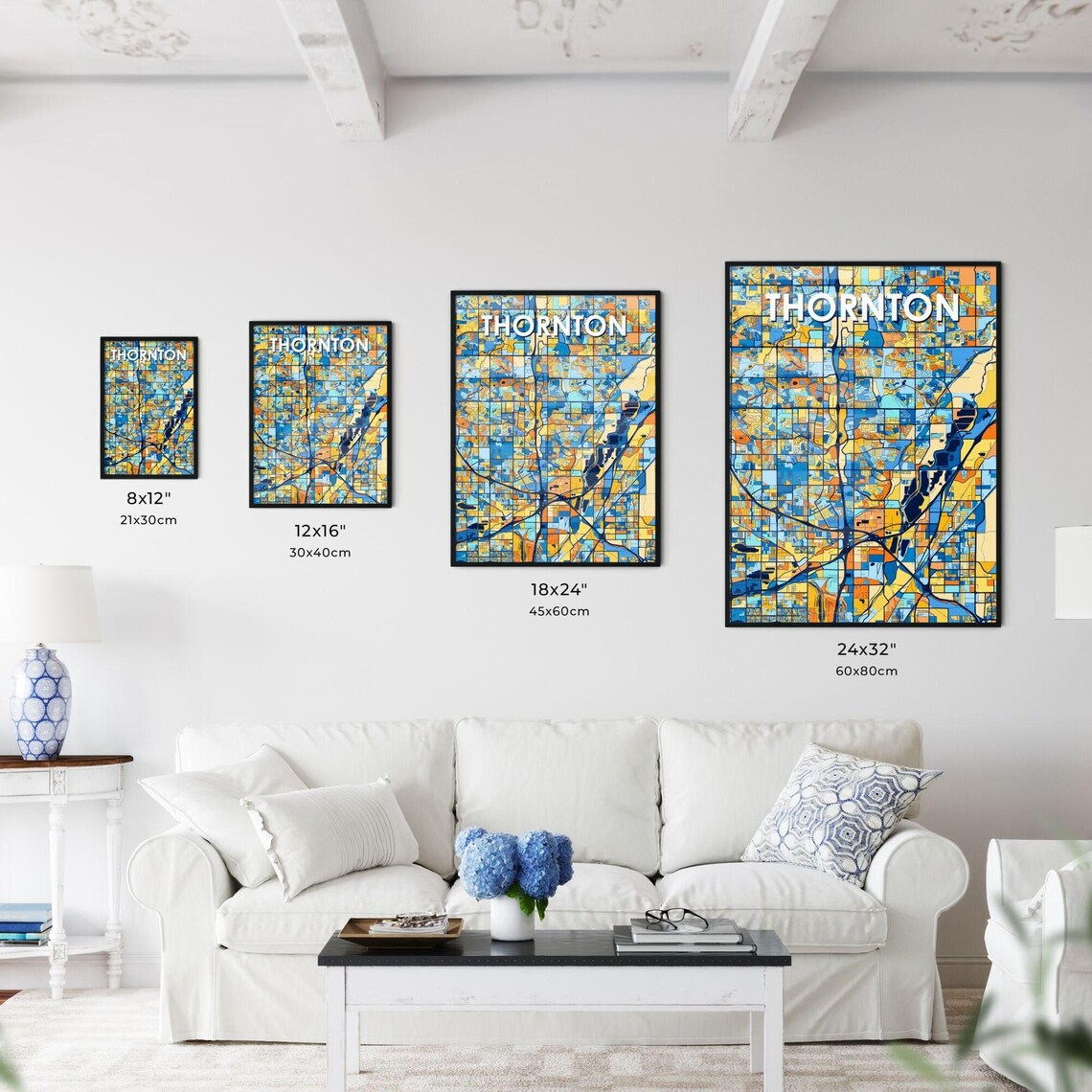 Thornton Colorado Colorful Vibrant City Street Map Art Poster - Image 3