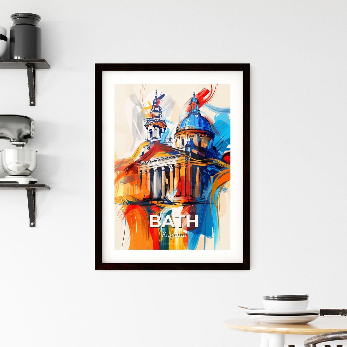 Bath England Vibrant Watercolor Georgian City Travel Art Poster - Image 2