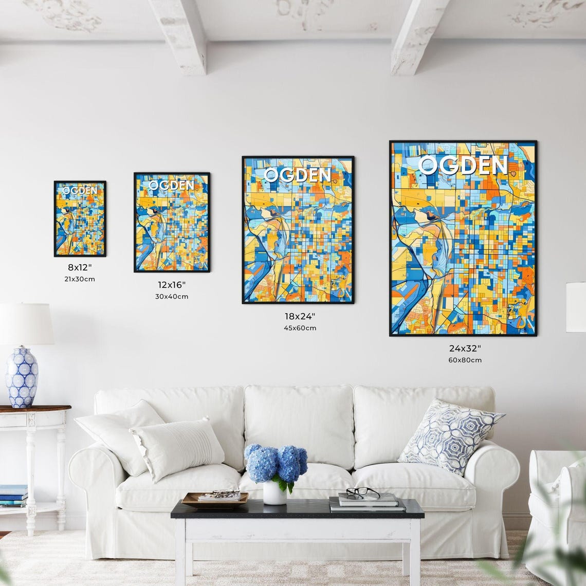 Ogden Utah Colorful Modern City Map Poster for Home and Office - Image 3