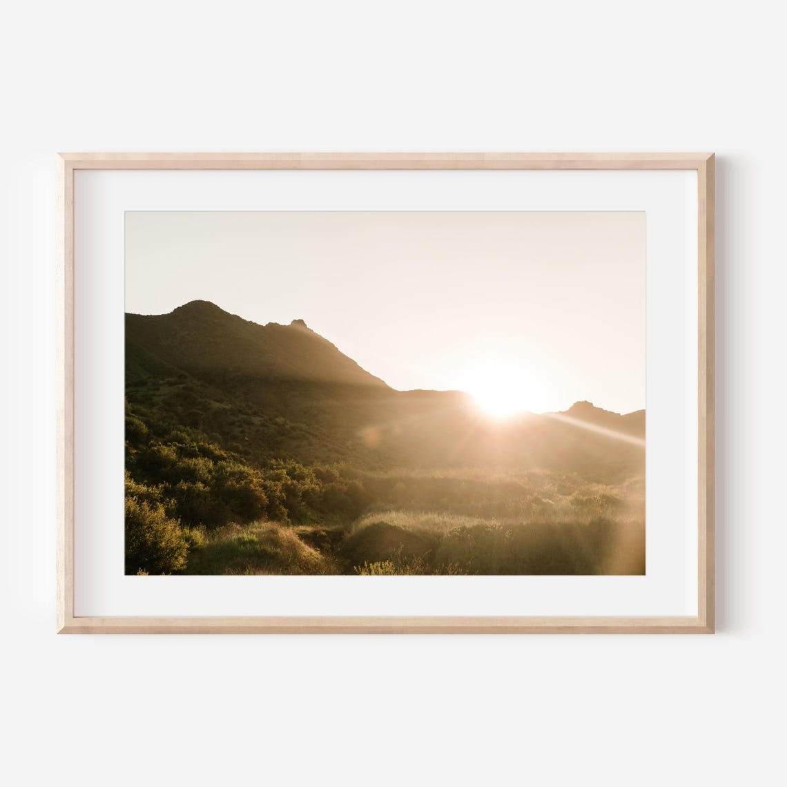 Mountain Sunrise Breaking Over Rolling Green Hills Fine Art Poster