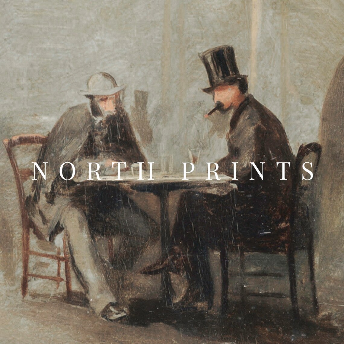 Antique Cafe Painting Vintage Bar Art Print - Image 2