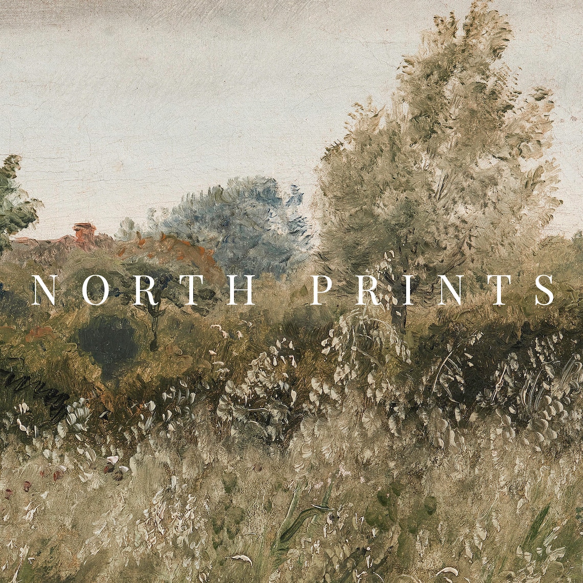 Vintage Cottage Landscape Painting, Farmhouse Art Print - Image 4
