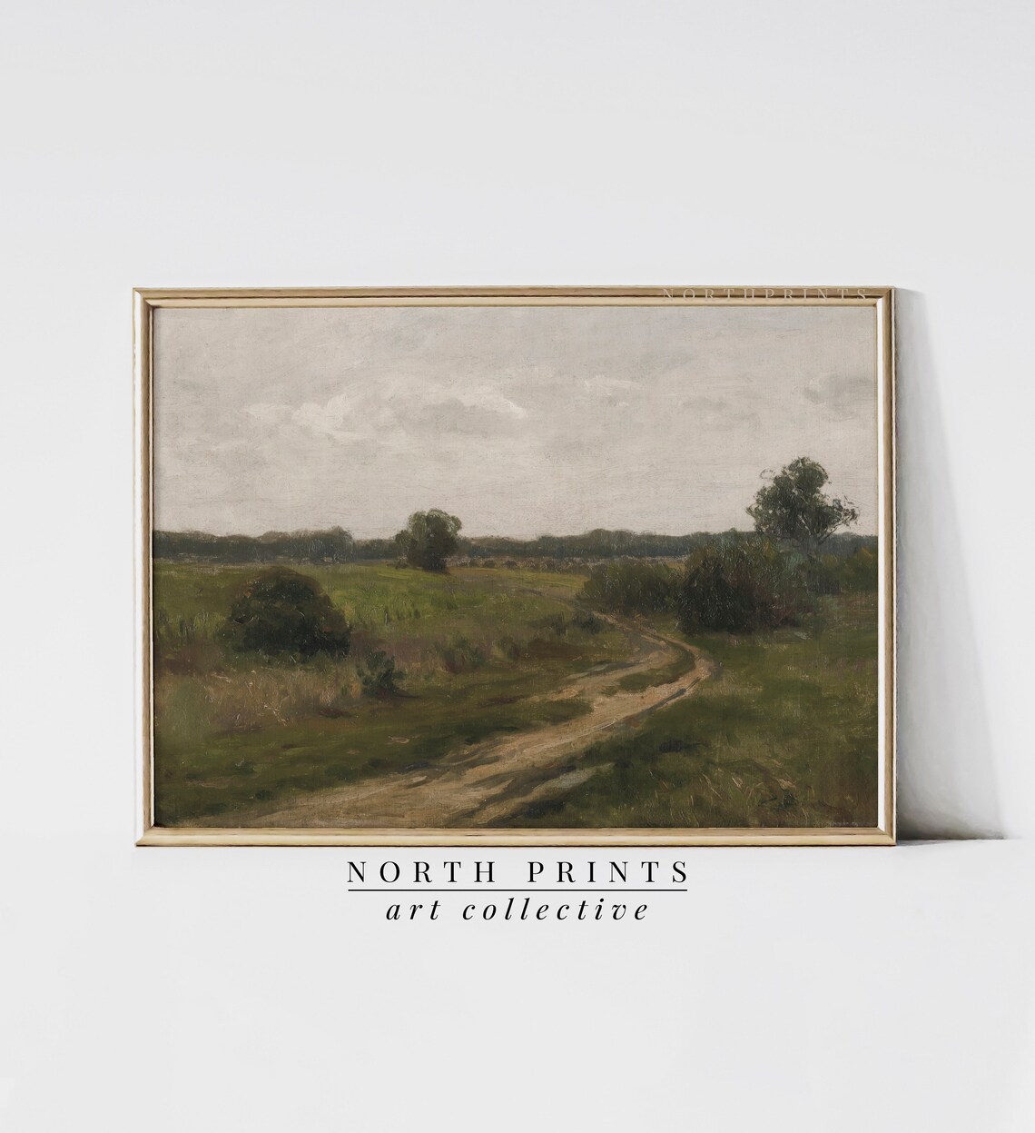 Country Farmhouse Vintage Landscape Art Print - Image 4