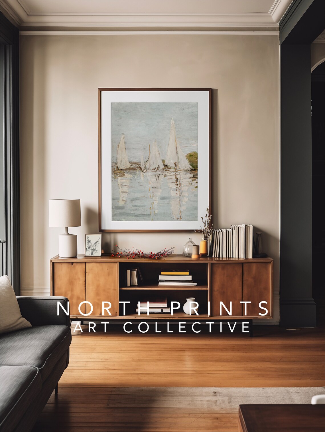 Sailboat Painting Nautical Lake House Art Print - Image 4