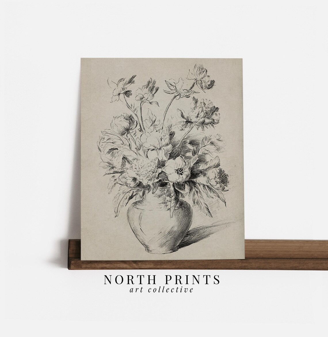 Neutral Botanical Sketch Art, French Kitchen Decor - Image 4
