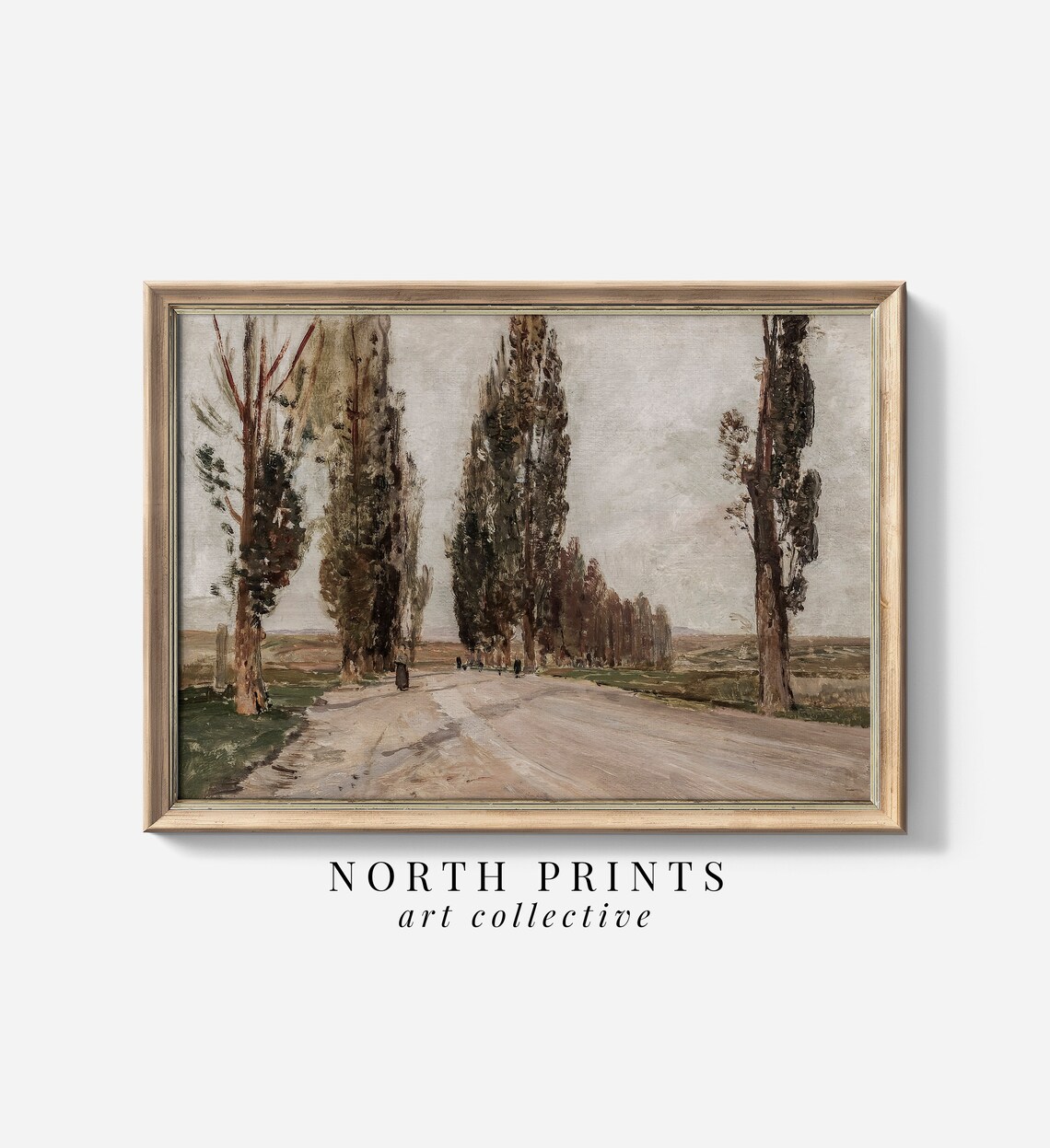 Vintage European Landscape Art Print, Living Room Decor