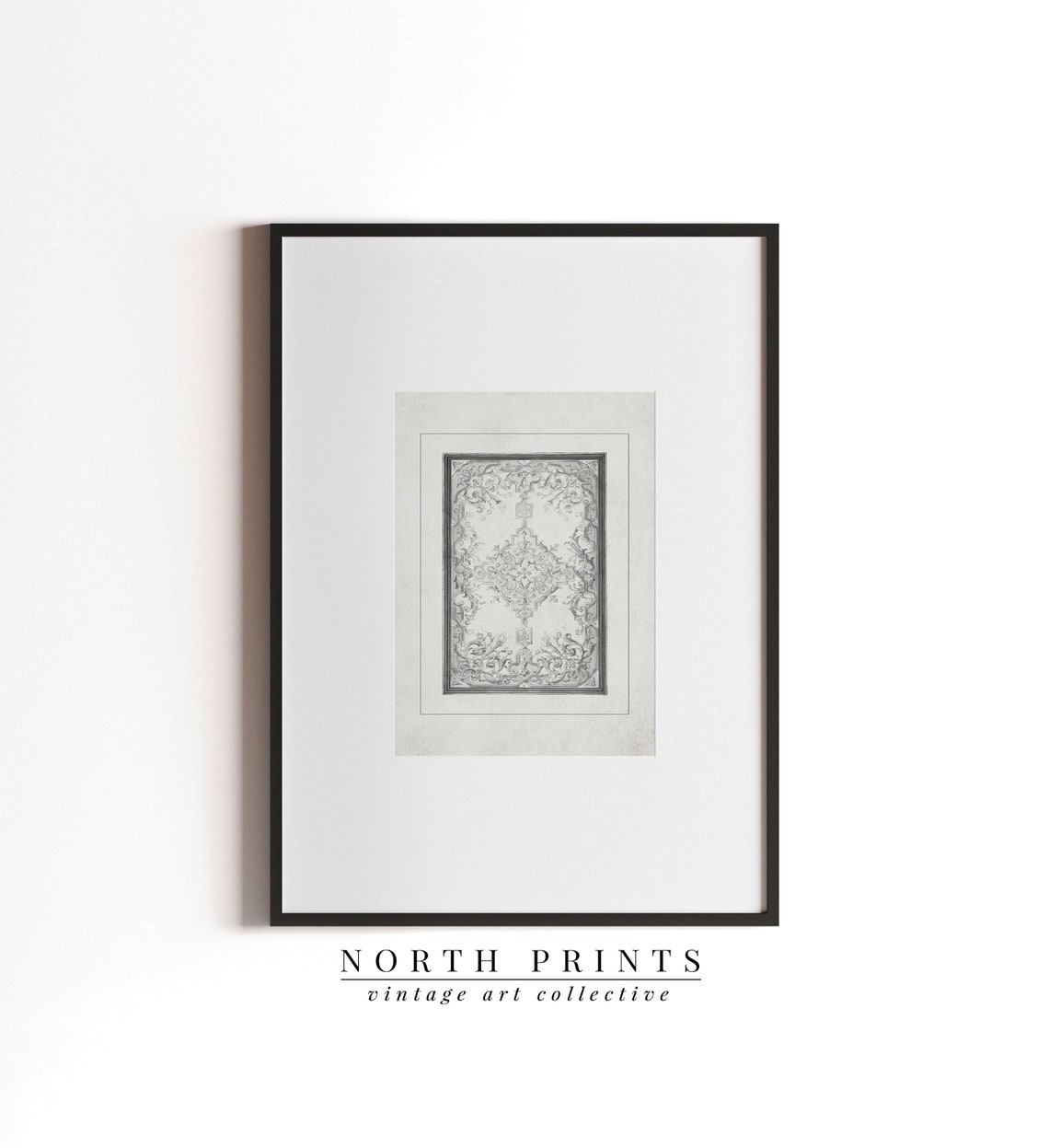 Neutral Ornate Drawing Vintage Pattern Eclectic Wall Art North Prints 354 - Image 4