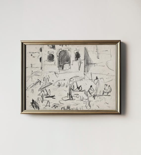 Neutral Abstract Art Sketch Wall Decor Vintage Modern Farmhouse Decor Wall Art North Prints 8 166
