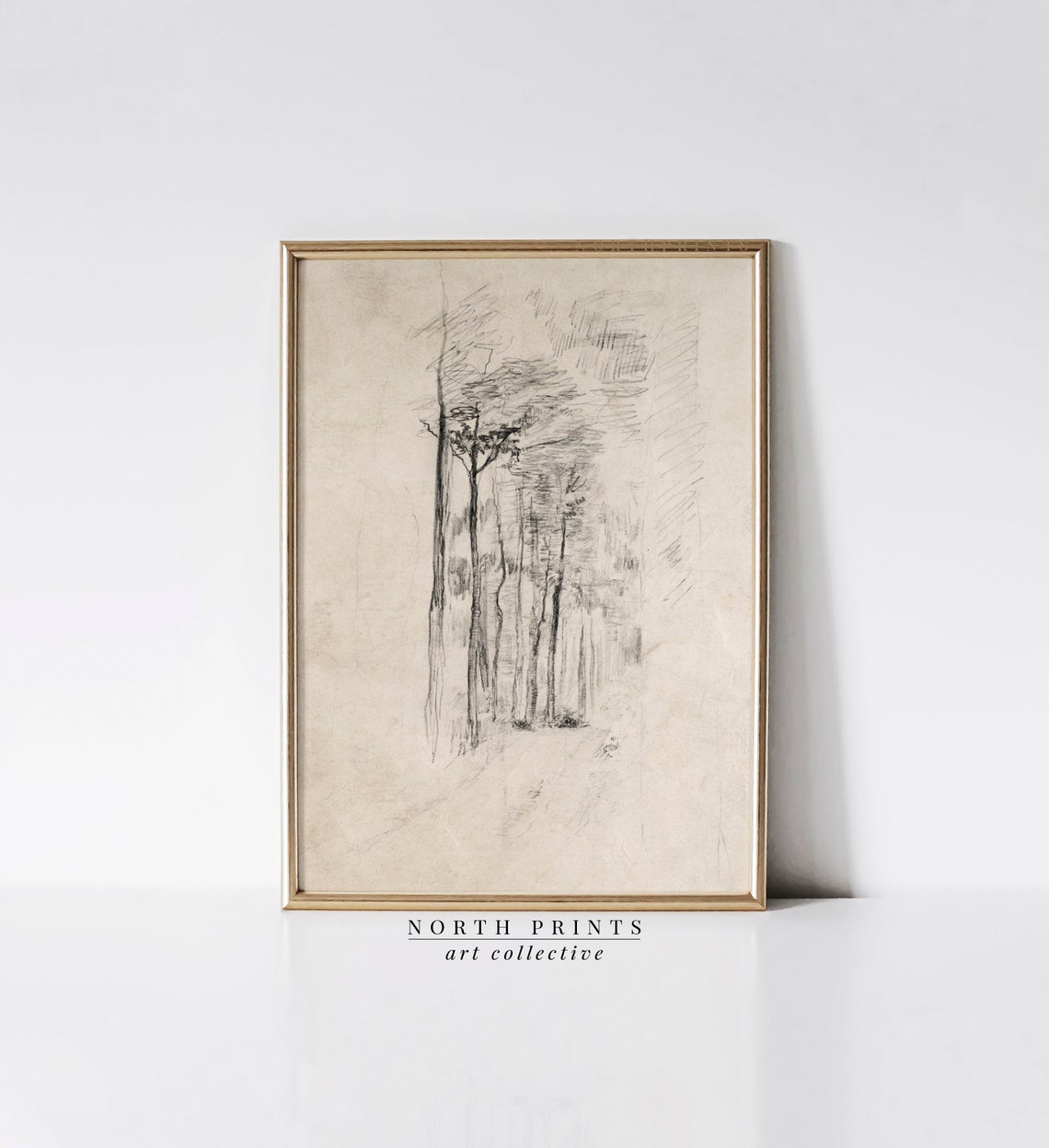 Minimalist Tree Sketch Wall Art Neutral Rustic Forest Drawing Art Print North Prints Sk1 16 - Image 3