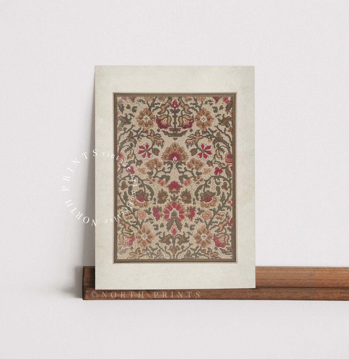 Elegant Pattern Tapestry Vintage Textile Art Print - Image 4