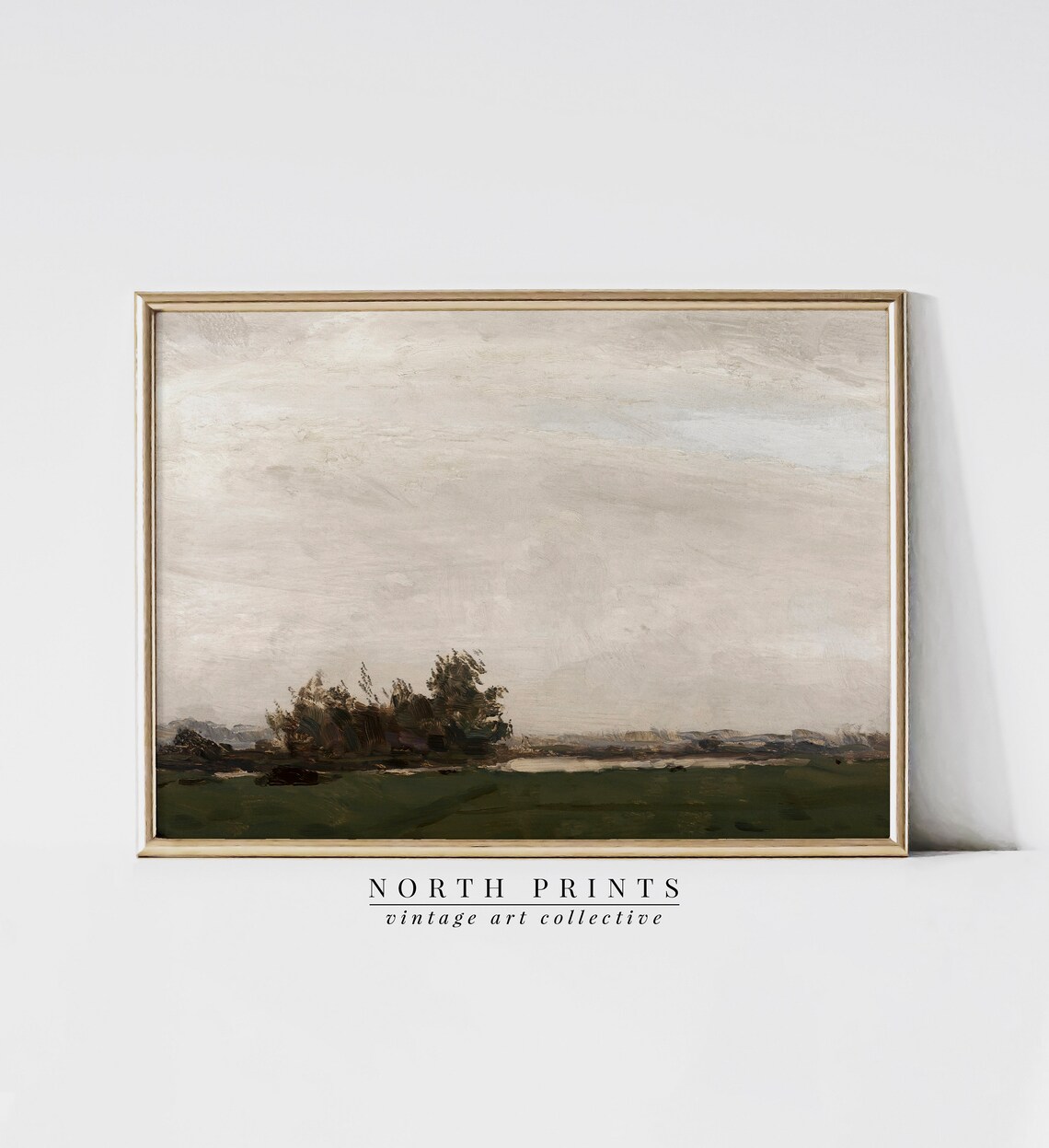 Vintage Country Landscape Painting Art Print
