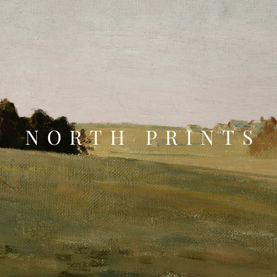 Green Rolling Hills Country Field Vintage Landscape Painting Poster - Image 4