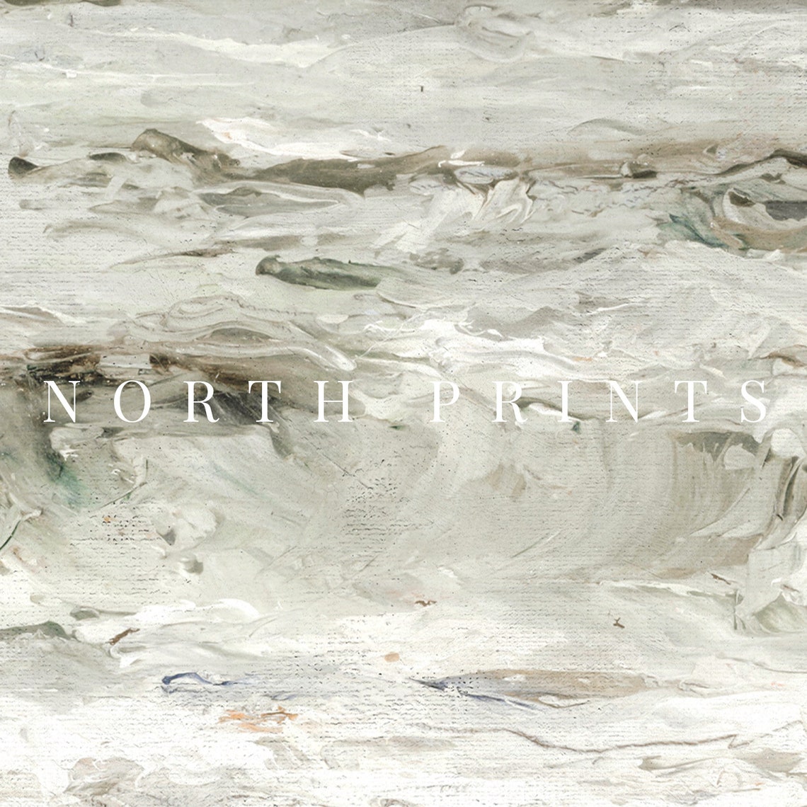 Abstract Ocean Waves Painting White Grey Coastal Seascape Poster - Image 2