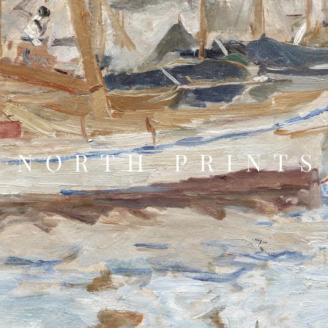Sailboat Painting, Neutral Nautical Lake House Art Print - Image 4