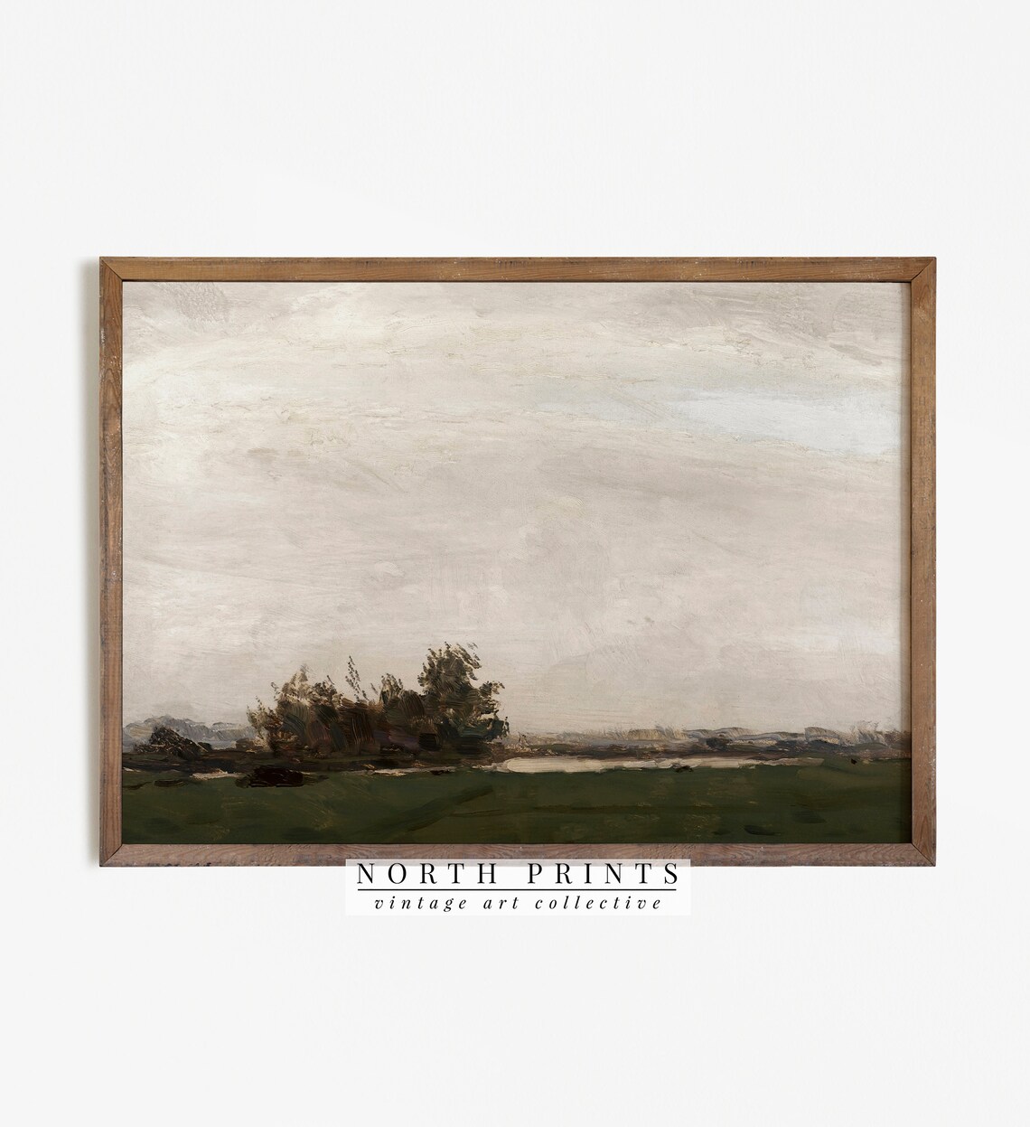 Vintage Country Landscape Painting Art Print - Image 2