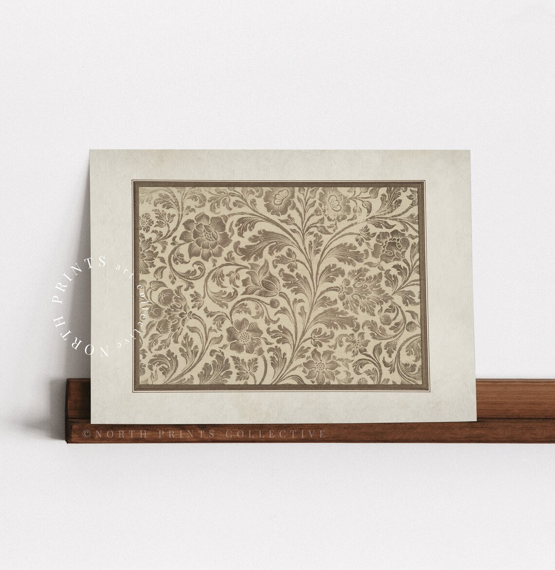 Vintage Botanical Tapestry Pattern Art Print - Image 2